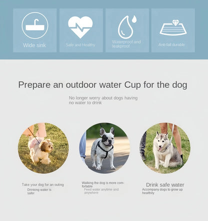 Portable Dog Cat Water Bottle with Storage Food and Water Container for Puppy Pets
