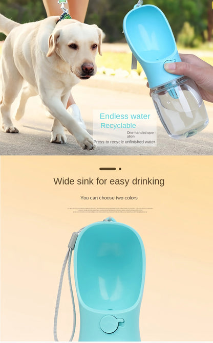 Portable Dog Cat Water Bottle with Storage Food and Water Container for Puppy Pets