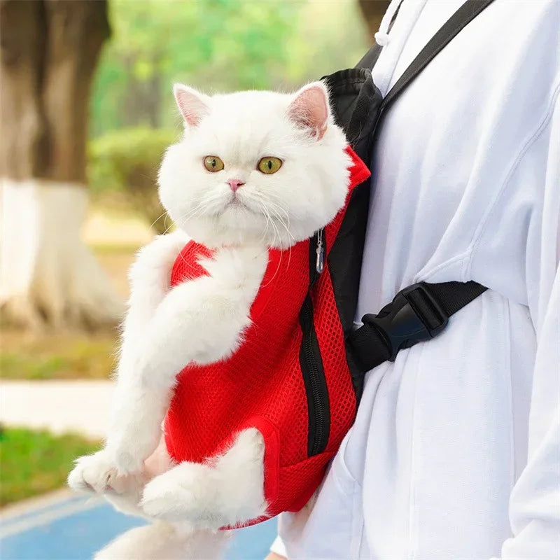 Portable Breathable Cat Bag Pet Travel Tote Bag Backpack For Carrying Pets On Both Shoulders Outdoor Travel Set For Cats And Dog