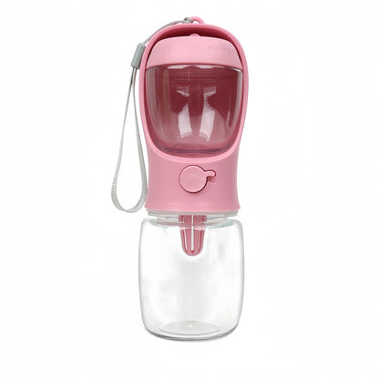 Portable Dog Cat Water Bottle with Storage Food and Water Container for Puppy Pets