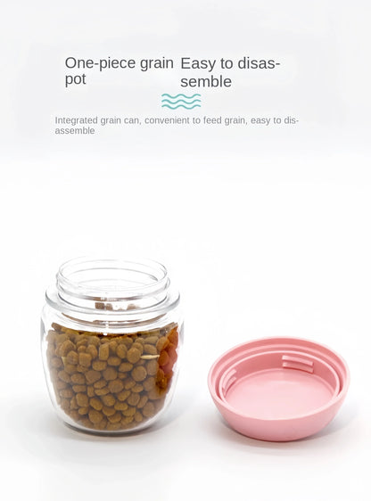 Portable Dog Cat Water Bottle with Storage Food and Water Container for Puppy Pets