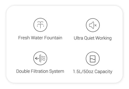 ROJECO Smart Cat Water Fountain Automatic Pet Water Dispenser For Cats Dog Drinking Purifier Fountain with Recirculate Filters